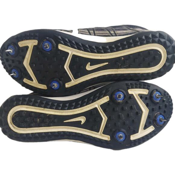 NIKE Zoom Rival Track Shoe Size 5.5 Men Black White Run Track Field Metal Spikes - Picture 2 of 9